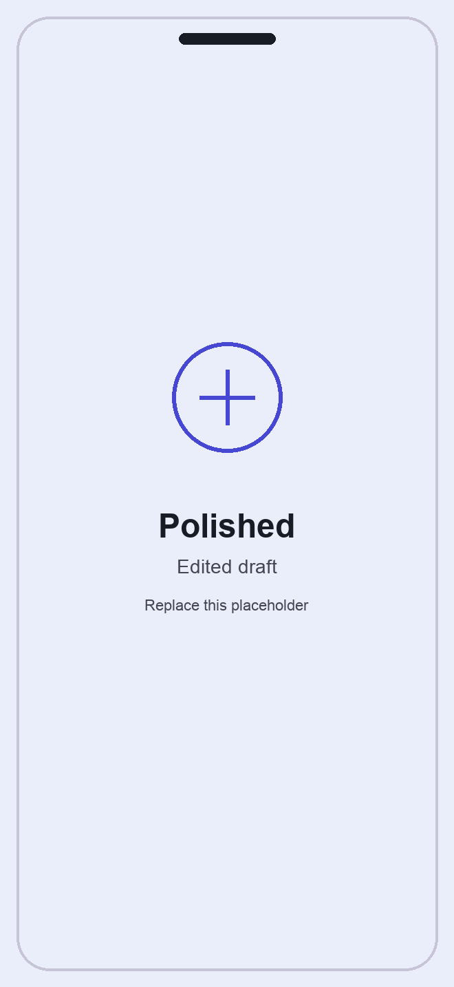 Placeholder: SayWrite polished draft