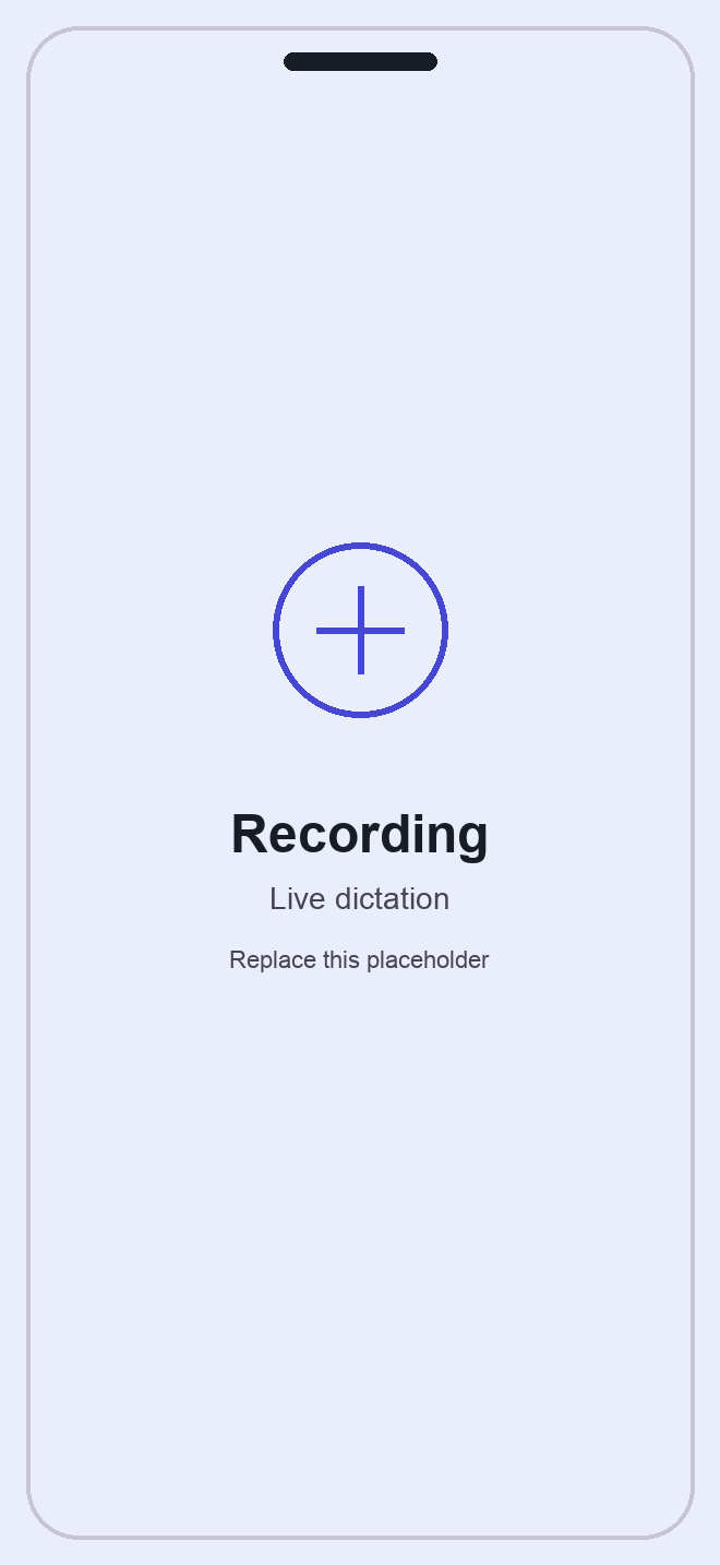 Placeholder: SayWrite recording screen